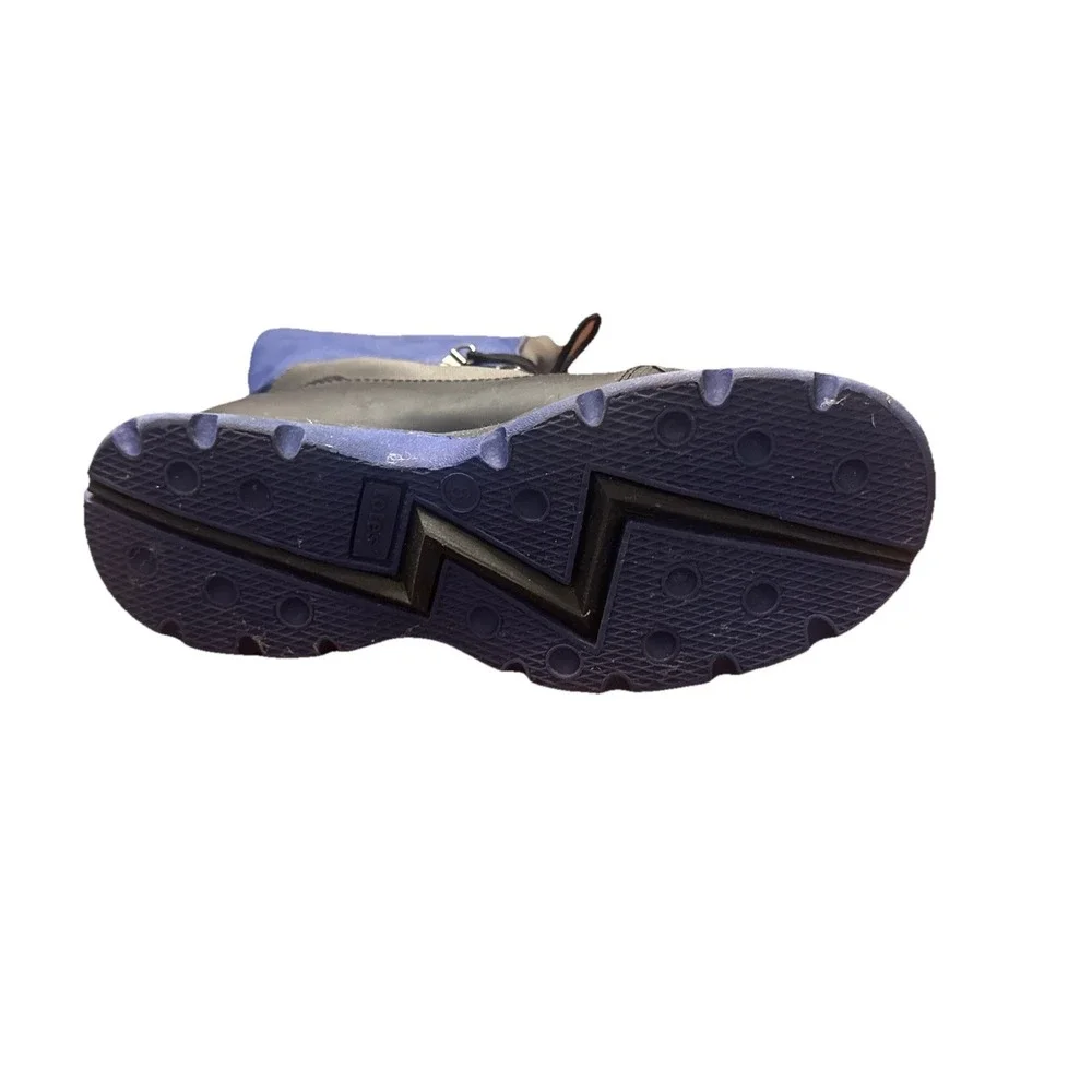 Totes Weather System Men's 8 Winter Snow Boots Black Blue Insulated Waterproof‎